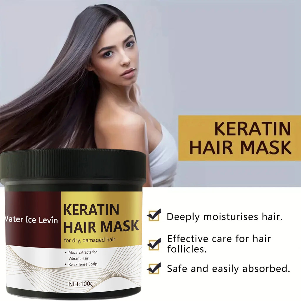 Magical Keratin Hair Mask 5 Seconds Fast Repair Damaged Frizzy Hair Soft Smooth Shiny Straightening Deep Moisturizing Hair Care Qme