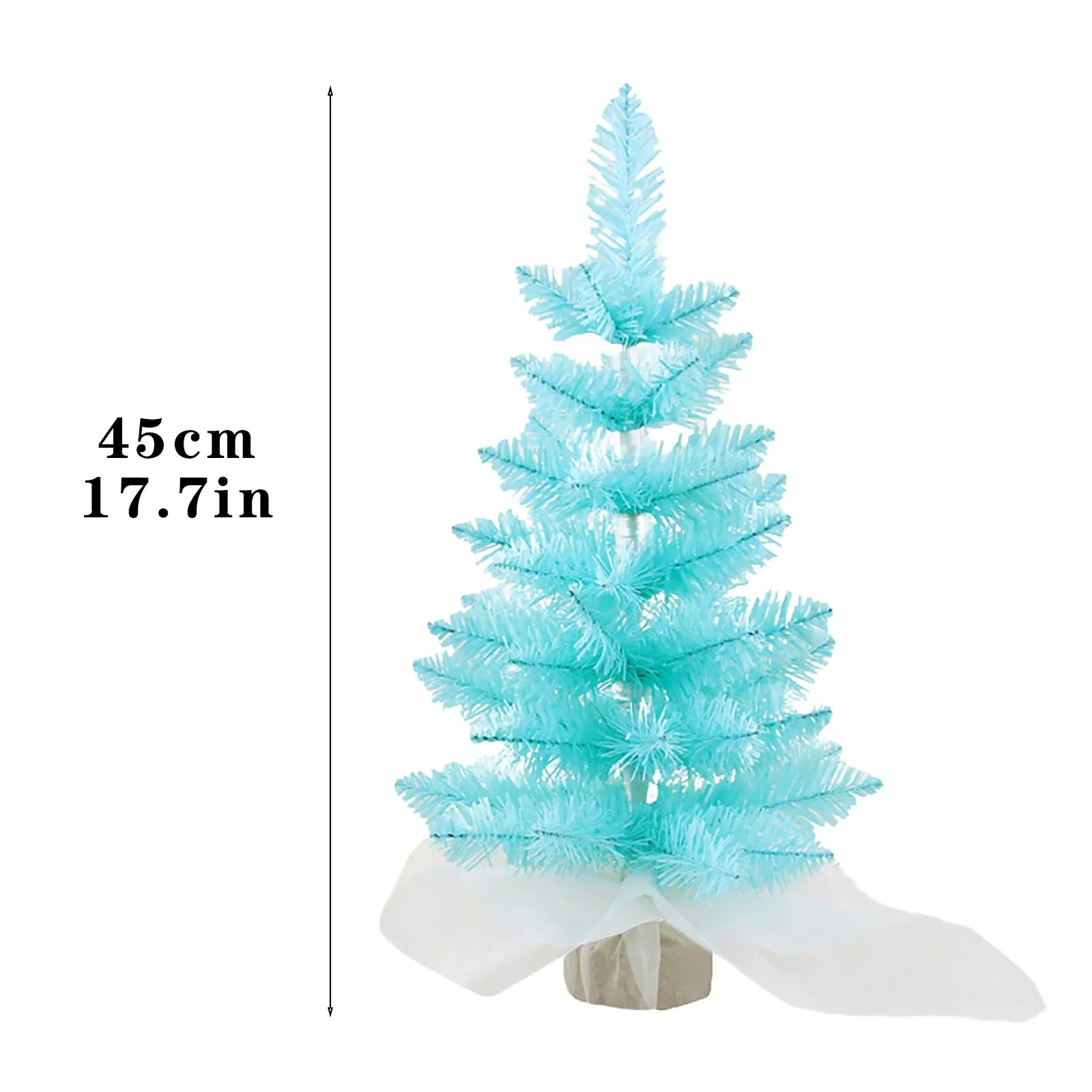 Artificial Mini Colorful Trees Christmas Village Trees with Wood Base Small Sisal Tree for Tabletop Christmas Decoration Qme