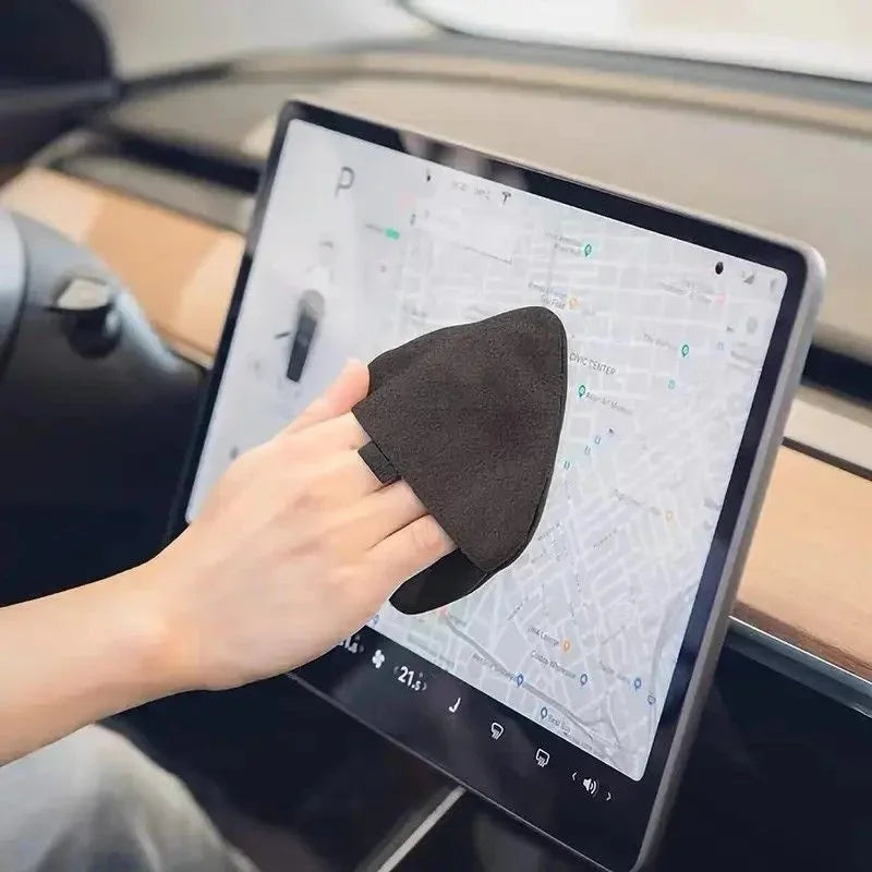 Car Touch Screen Cleaner Cloth - Hexagonal Non-Abrasive Design for Car Displays, Dashboards & Glass Screens - Streak-Free Qme