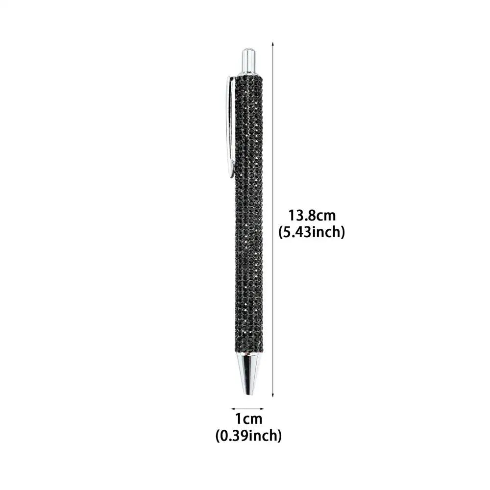 1pc Fancy Pen For Women Ballpoint Rhinestone Pens Bedazzled Wedding Bridal Writing Pen For Christmas Bridesmaid Notes Taking Qme black