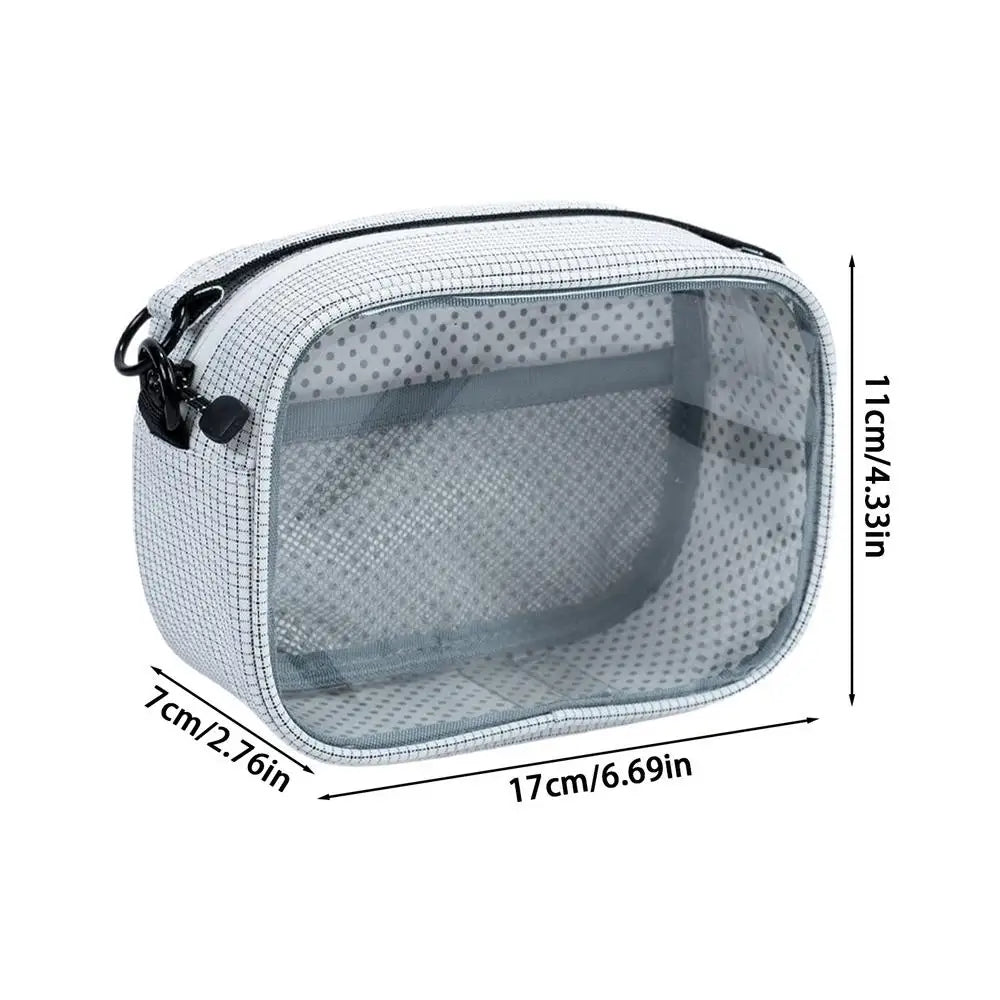 Plush Toy Storage Reusable Waterproof 2-Way Clear Window Pouch Qme Blue China Mainland
