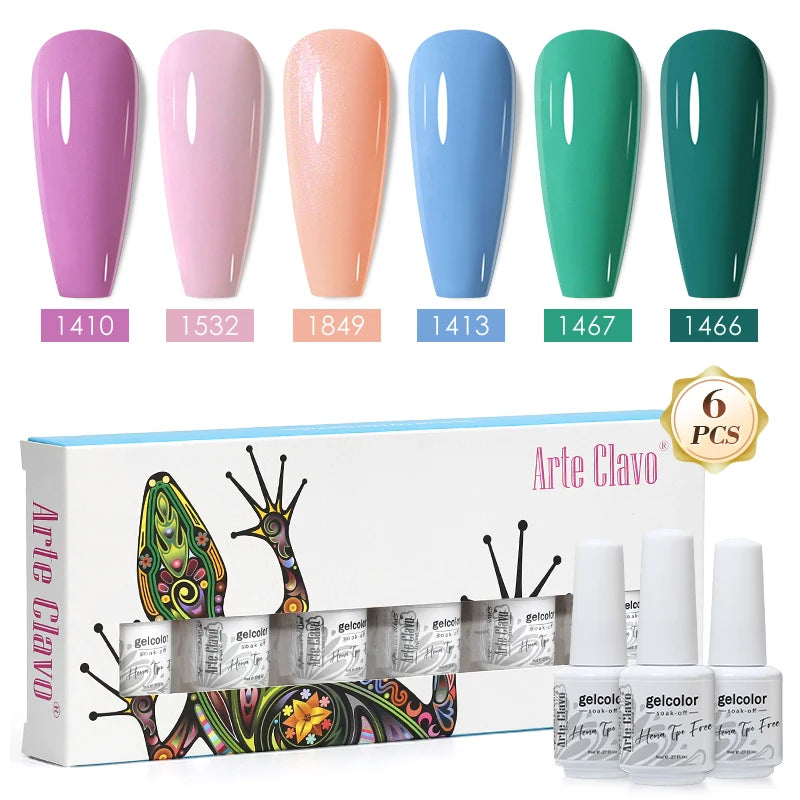 Arte Clavo Colourful Box Nail Gel Polish Semi Permanent UV Led