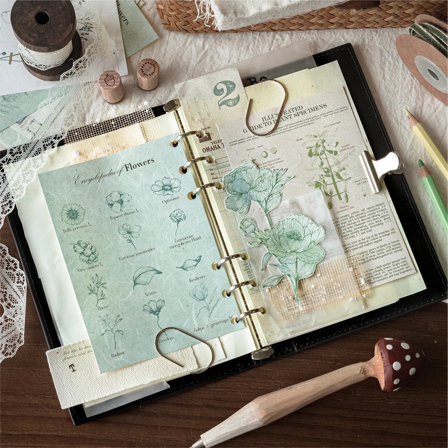 TIANZI 20/120 Pcs Vintage Aesthetic Scrapbooking Paper Diary Album Junk Journal Supplies Handmade Planner Material for Crafting Qme