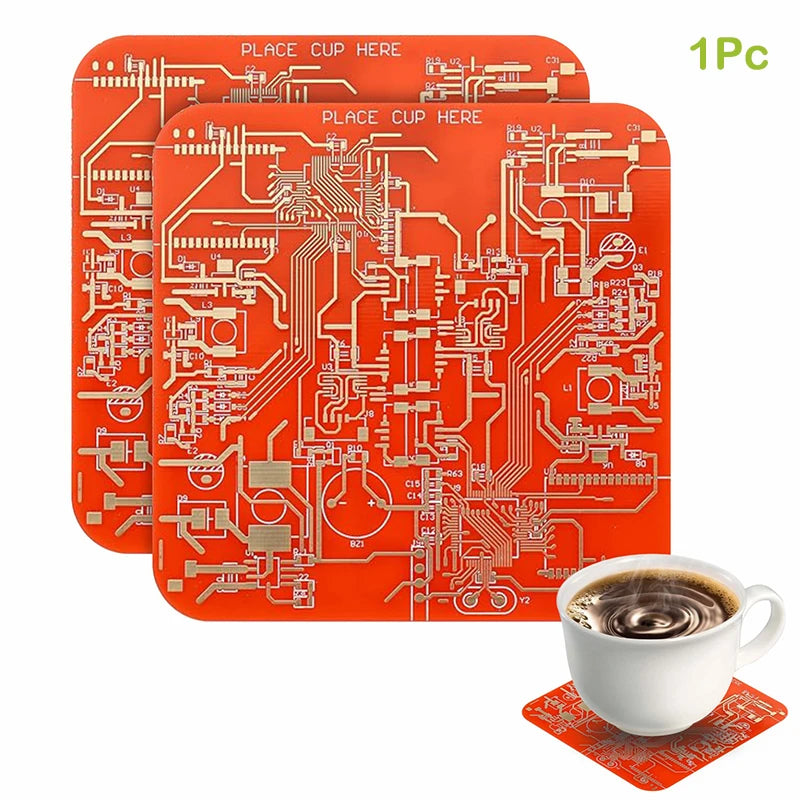 Creative Circuit Board Coaster Drinkware Accessories Personalized PCB Qme A6 1pc