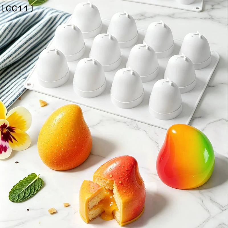 Mango Pear French Mousse Cake Baking Mold Fruit Shaped Dessert Qme