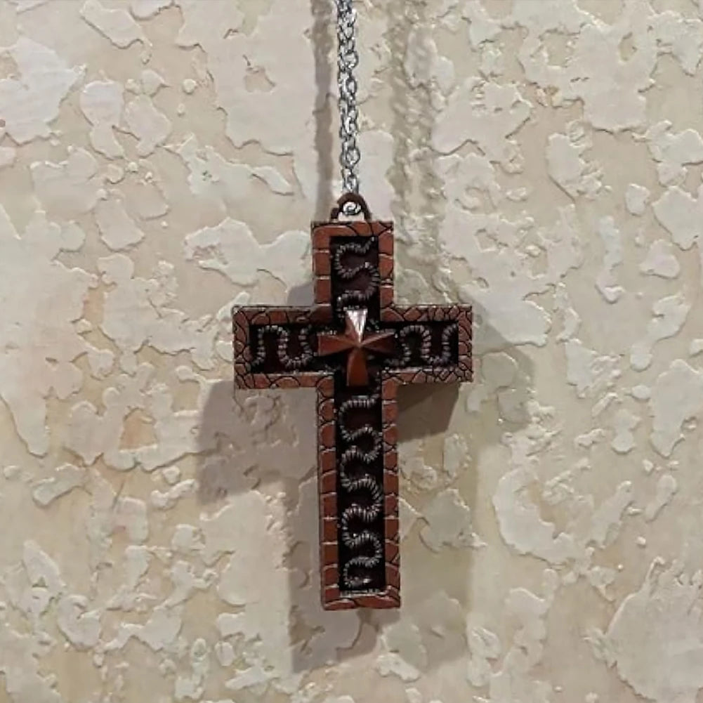 Vintage Cross Necklace with Secret Compartment Cross Pendant Necklace Openable Stainless Steel Chain Pendant Charm Jewelry Gifts Qme