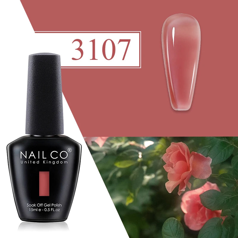 NAILCO Springsummer Hybrid Gel Nail Polish Semi-permanent UV Varnish Qme 3107