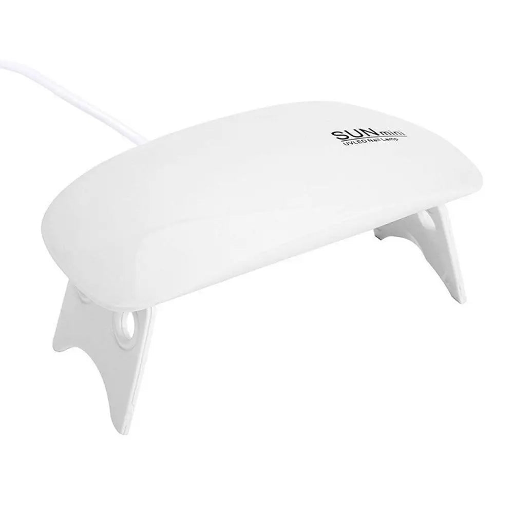 Mini UV LED Nail Dryer 6W USB Portable Gel Polish Resin Curing Lamp Qme white