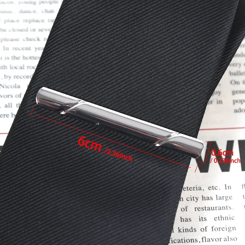 Men Luxury Design Tie Clip Wedding Necktie Metal Copper Clasp Qme