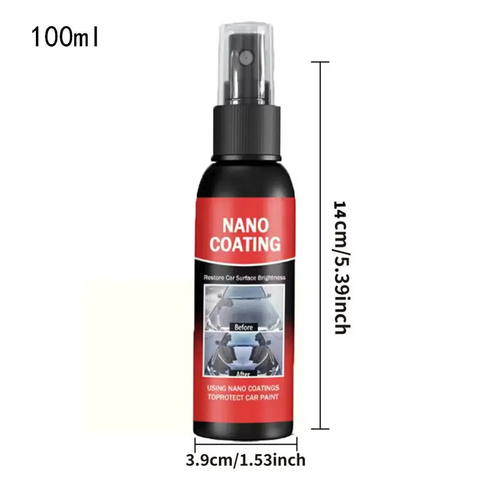 Car Coating Spray 100ml Quick Acting Restorer Liquid Car Paint Restorer Spray for Trailer RV Automotive Sedan Pickup Motorcycle Qme 100ml