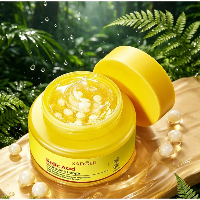 Curcuma Kojic Acid Collagen Capsule Face Cream Deeply Moisturize Qme