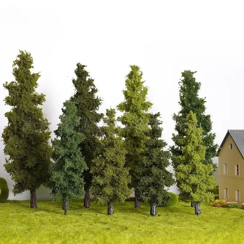1Pcs Sand Table Material Handmade Diy Landscape Decor 14/21cm Model Pine Tree Train Layout Simulation Wire Tree Model Qme