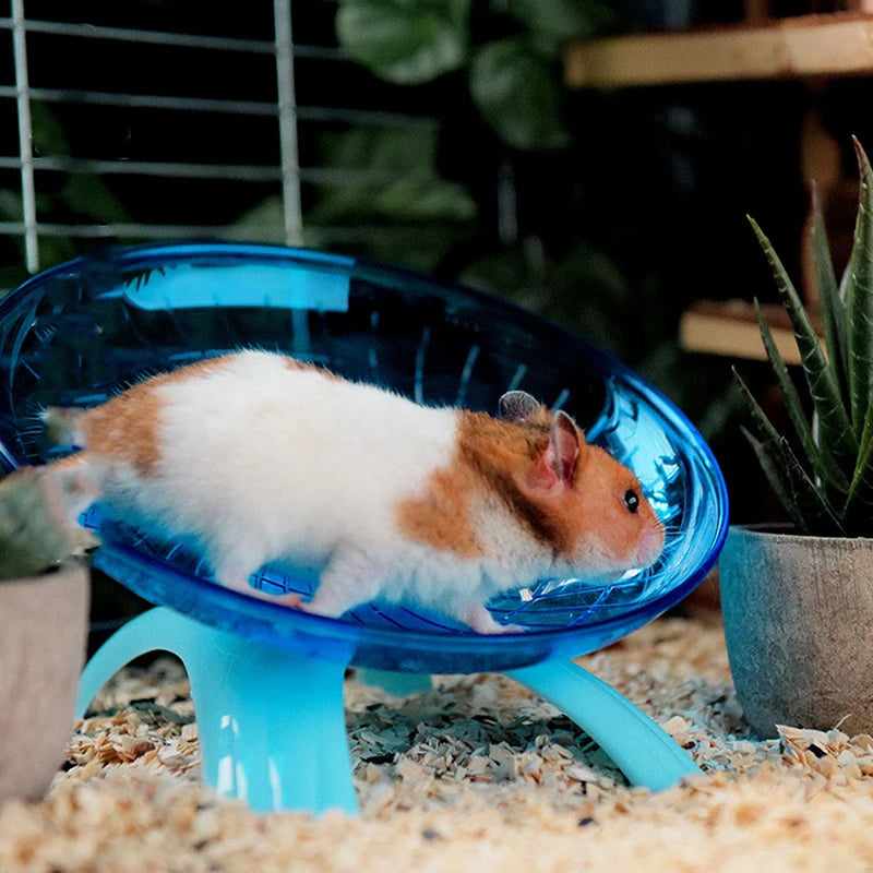 1Pc Pet Hamster Flying Saucer Exercise Squirrel Wheel Hamster Mouse Running Disc. Qme