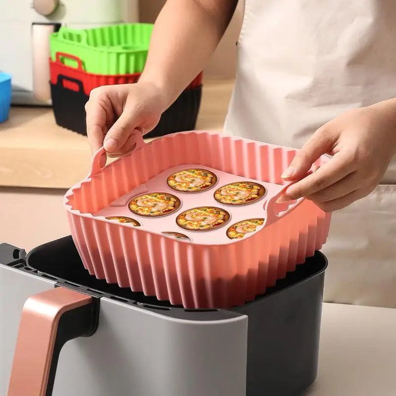 Cupcake Molds Healthy Cooking Kitchen Tools Square Silicone Air Fryer Qme