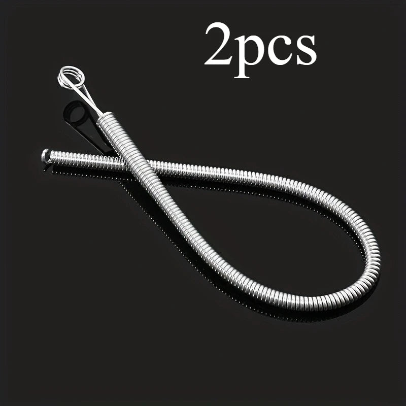 Efficient Threading Device - White Flexible Wire Tool for Tight Spaces, Effortless Cord Management & Threading in Narrow Areas Qme silvery 2pcs