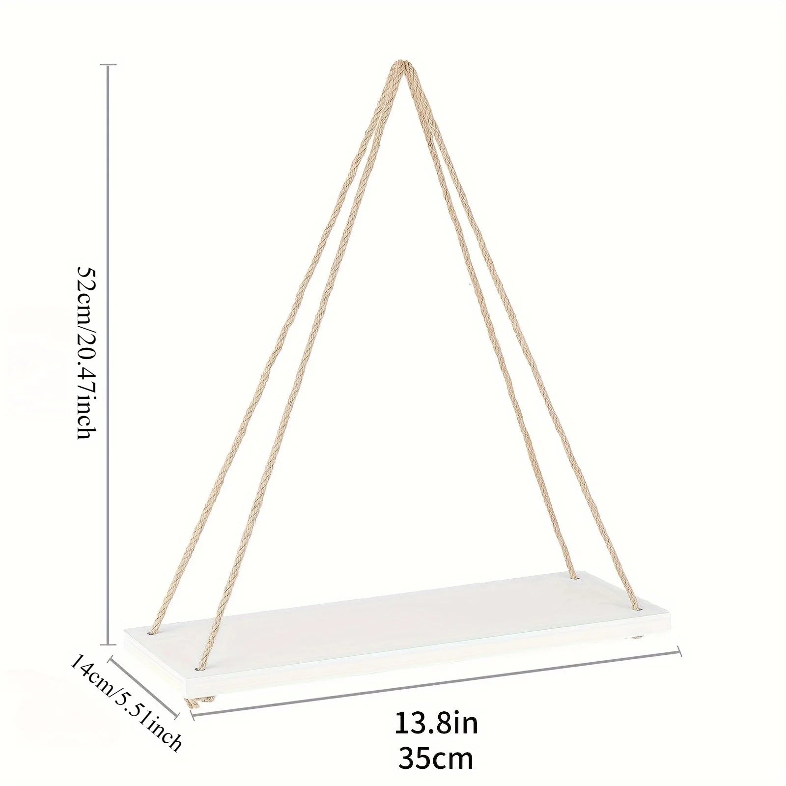 Boho Style 2 Piece Floating Shelves - Wooden Wall Hanging Storage Shelf Set for Potted Plants & Decor, Versatile Log Material, Qme