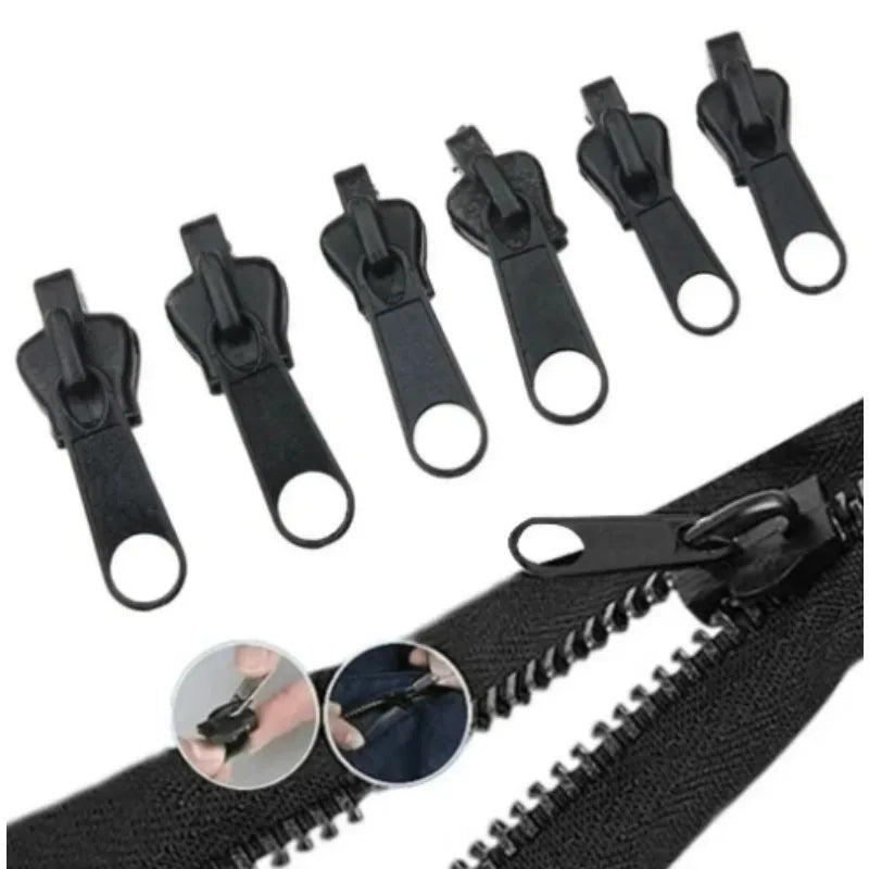 24pcs Black Instant Zipper Universal Instant Fix Zipper Repair Kit Replacement Zip Slider Teeth Rescue New Design for DIY Sewing Qme