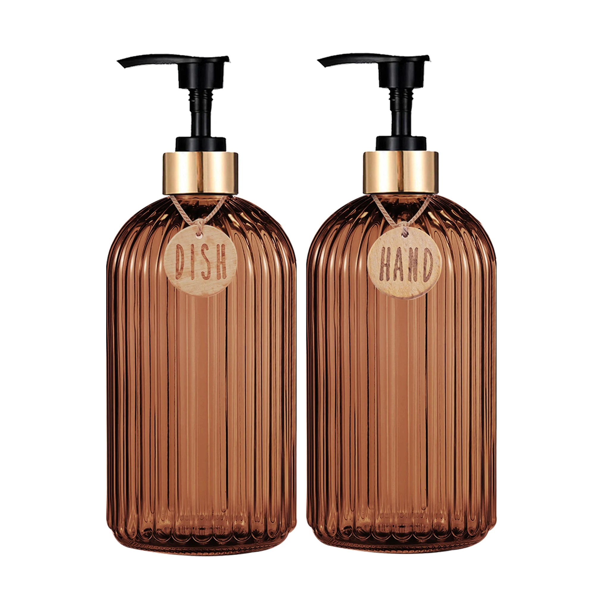 New Home Apartment Decoration Dish Soap Dispenser Bottle Reusable Hand Press Liquid Refill Bottle Kitchen Bathroom Soap Bottle Qme 2 bottles