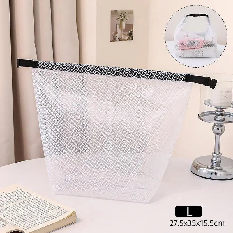 Large Capacity Fitness Clothing Swimming Handbag Portable Shopping Qme White L