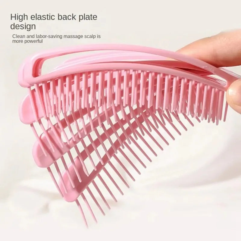 Hair Brush Octopus Hairbrush Pink Massage Detangler Brush For Curly Hair Thick Hair Care Combs Hairbrush Styling Tools Qme