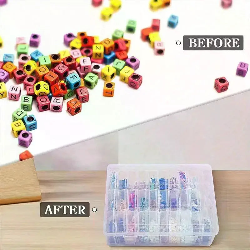 Mini 30 Grids Jewelry Storage Boxes Set Transparent Plastic Case DIY Organizer For Earrings Rings Beads Button Craft Accessories Qme