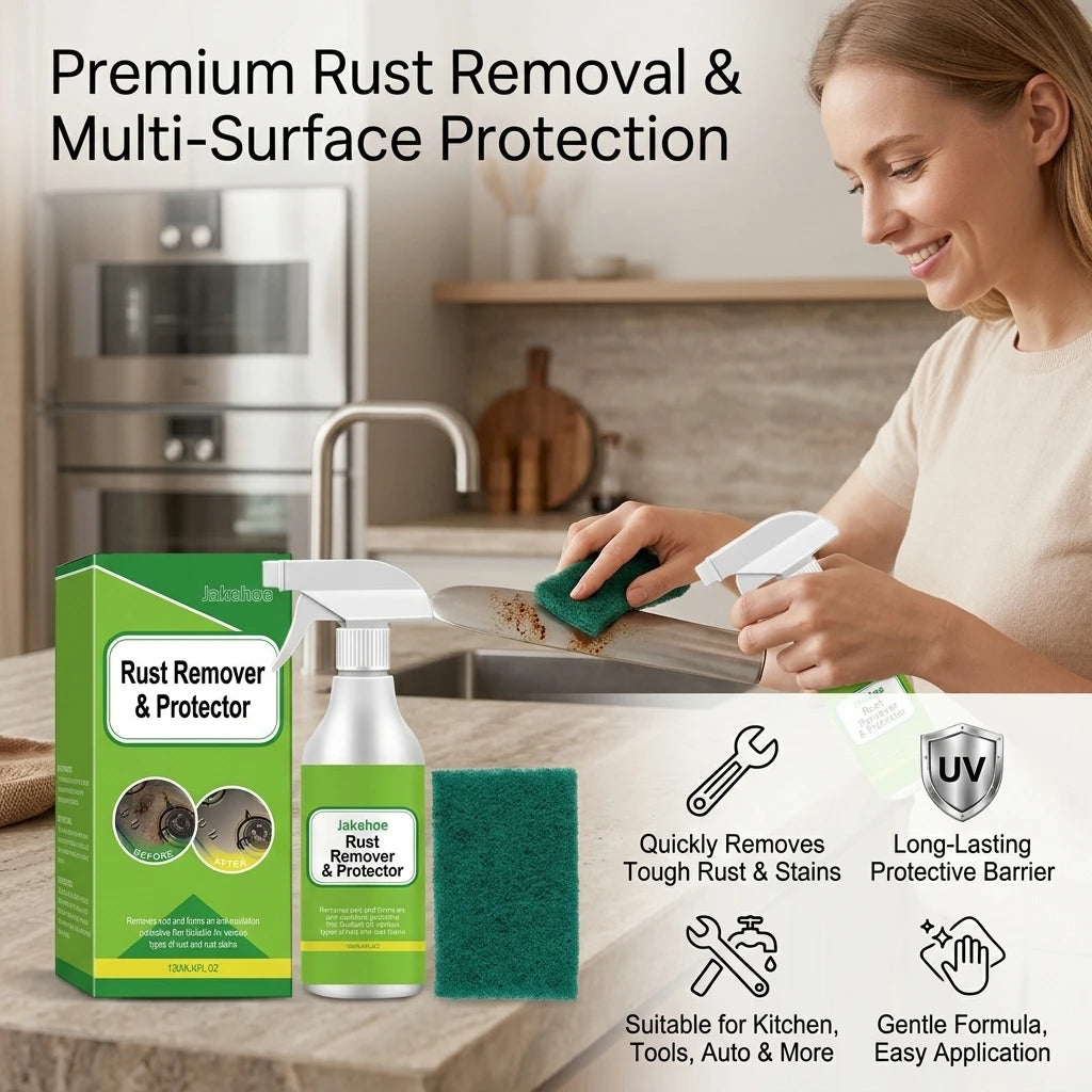 Metal Rust Remover Anti-Oxidation Dissolving Rust Stains Fast Acting Long-Lasting Protective Film Household Rust Removing Spray Qme