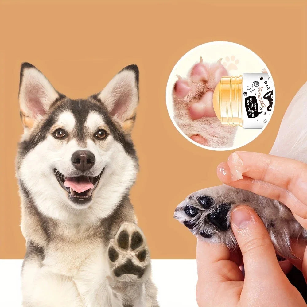 Dog Paw Balm - Lick Safe Snout Soother - Moisturizes, Soothes, and Nourishes Irritated Paw Pads and Nose - Prevents Cracks and Wounds - Dog Paw Balm Contains Wax, Oil, Butter, and Extracts Qme