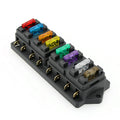 8 Way Box Holder Block with 8 Standard Fuses for Car Truck Boat Vehicle 12V/24V/32V Blade Blocks \u0026amp amp Holders Qme A
