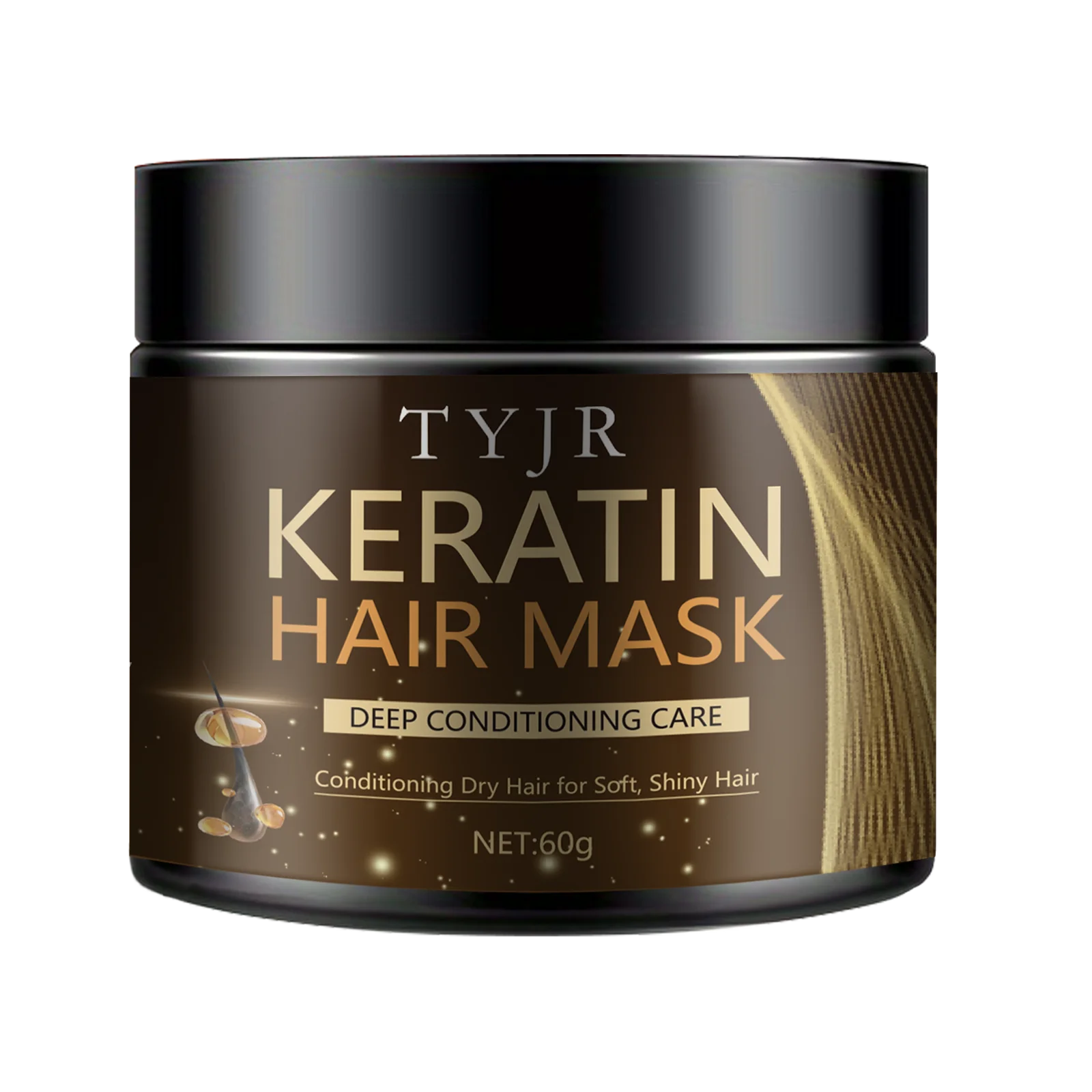 Magical Keratin Hair Mask 5 Seconds Fast Repair Damaged Frizzy Hair Soft Smooth Shiny Straightening Deep Moisturizing Hair Care Qme 60g