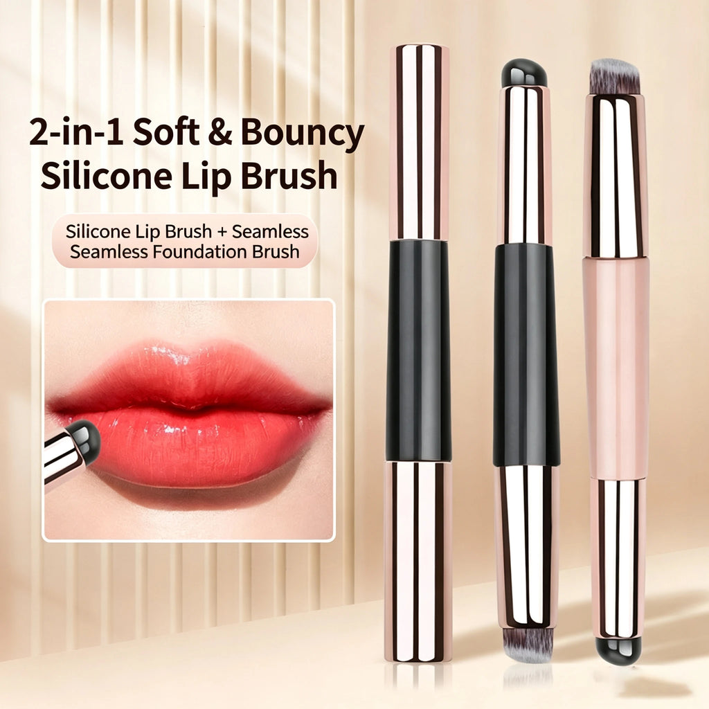 Double-headed Silicone Lip Brush 2-in-1 Multi-functional Concealer Qme