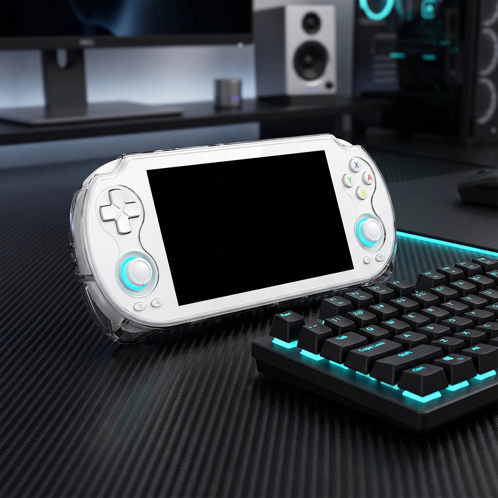 For RG VITA Transparent TPU Protective Case Anti-Scratch Clear Game Console Case Non-Slip Soft Handheld Console Shell Qme