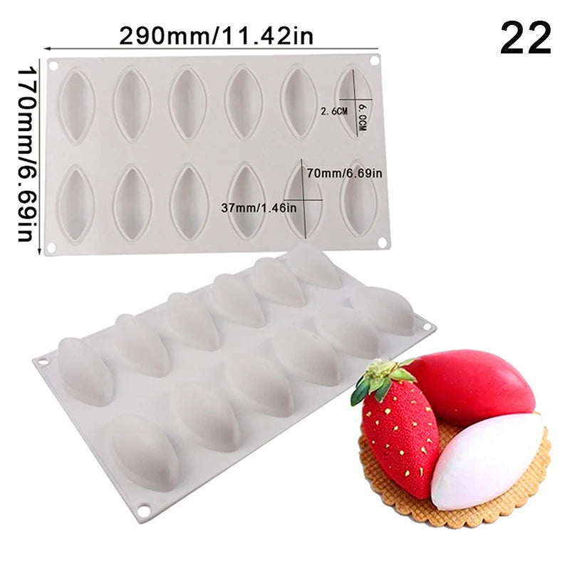 Strawberry French Dessert Mousse Moldorange Baking Mould Pineapple Qme 22
