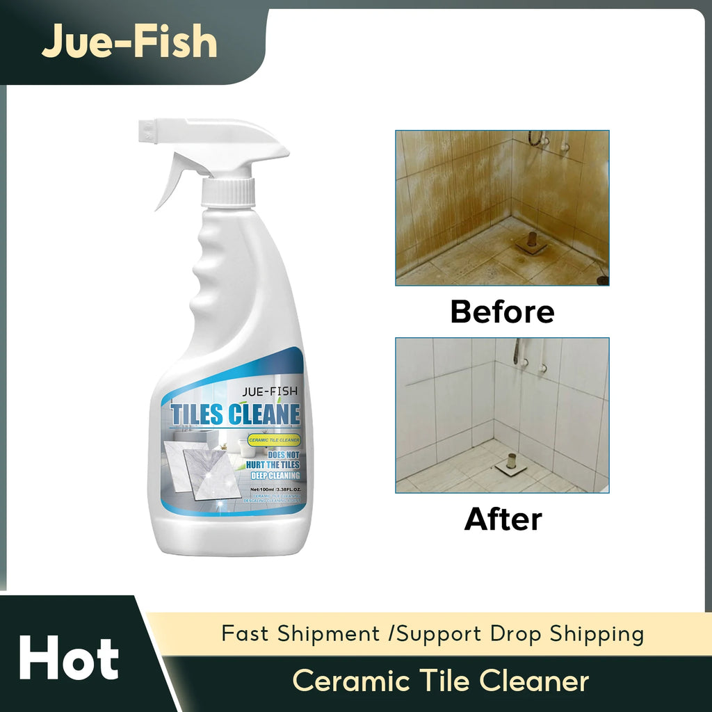 Ceramic Tile Cleaner Deep Cleaning Yellowing Dirt Remover Metal Scratch Repair Antibacterial Descaling Agent for Toilet Bathroom Qme