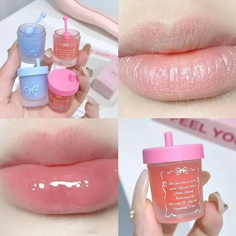 Blueberry Juice Solid Lip Mask Moisturizing Nourishing LipBalm Lasting Hydrating Jelly Lipstick Water Light Gloss Lip Glaze Tint Qme