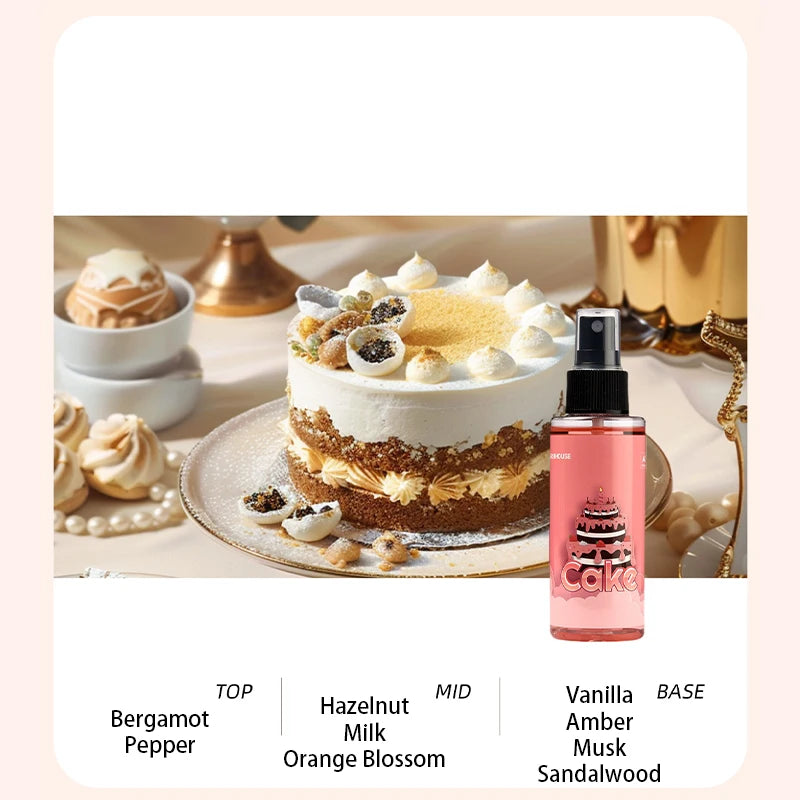 Alcohol-free Car Deodorant Spray Cocoa Strawberry Vanilla Cake Fresh Qme Cake 100ml