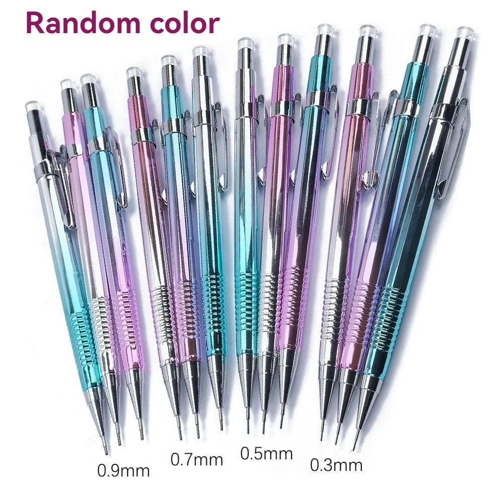 2-in-1 Double Tips Ballpoint Pen And Mechanical Pencils 0.3/0.5/0.7/0.9mm,1 Refills,1 Eraser,for Artist Drawing, Sketching Qme
