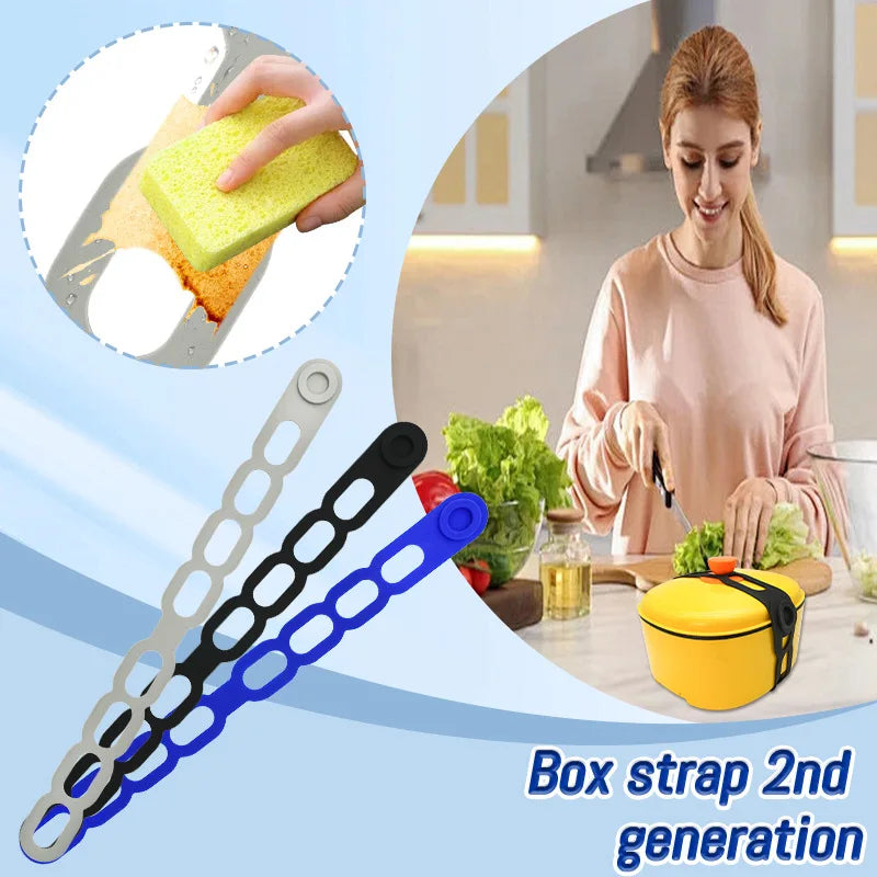 Universal Reusable Lid Strap Crockpot Food Containers Boxes Qme