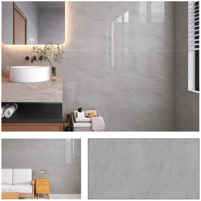 3D Wall Decoration 30*30cm Imitation Tile Wall Sticker Self-adhesive Bathroom Waterproof Moisture-proof Marble Kitchen Wallpaper Qme 2 30cmX30cm-30pcs
