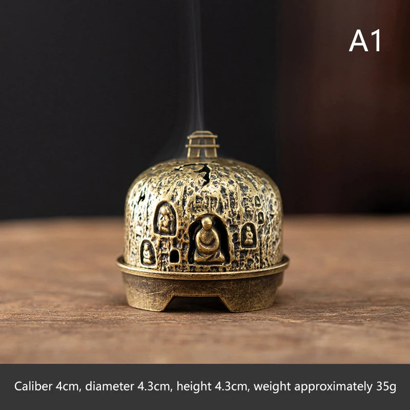 Yoga Meditation Bedroom Ambiance Home Decor Brass Incense Burner Qme A1