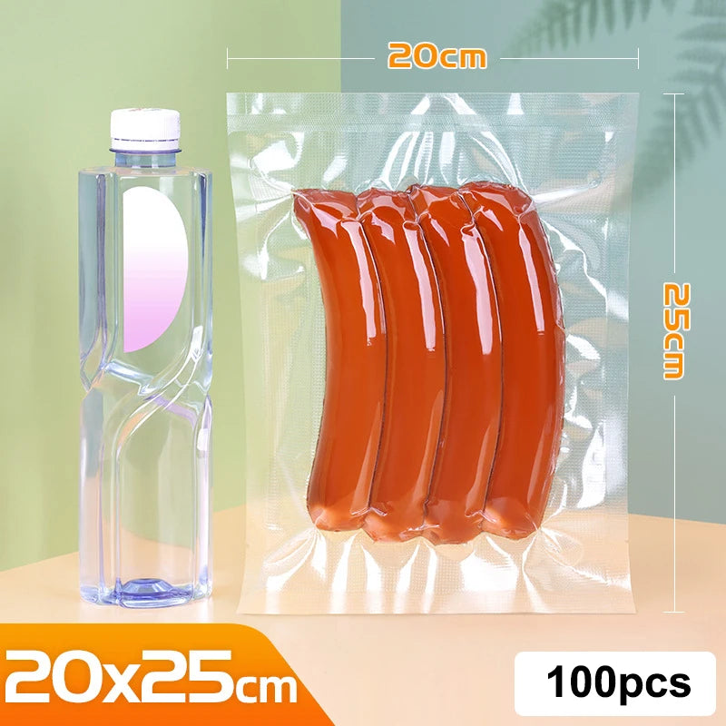 Storage Vacuum Packaging Bags Food Packing Bag Kitchen Sealer Thick Qme 20x25cm