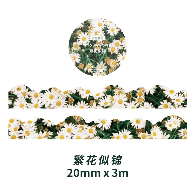 Cute Flower Cloud Starry Sky Decorative Adhesive Tape Sea Wave Masking Washi Tape Diy Scrapbooking Sticker School Supplies Qme B