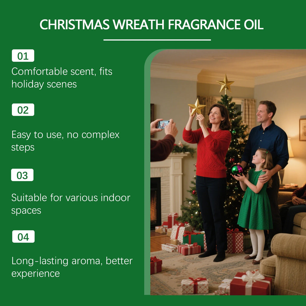 120ml Christmas Aromatherapy Essential Oil for Aroma Diffusers Festive Home Warm Cozy Holiday Atmosphere Air Freshener Qme