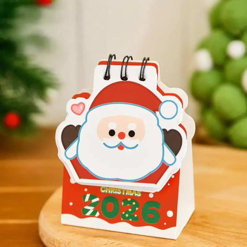 2026 Christmas Desk Calendar Mini Cartoon Cute Patterns Table Qme A1