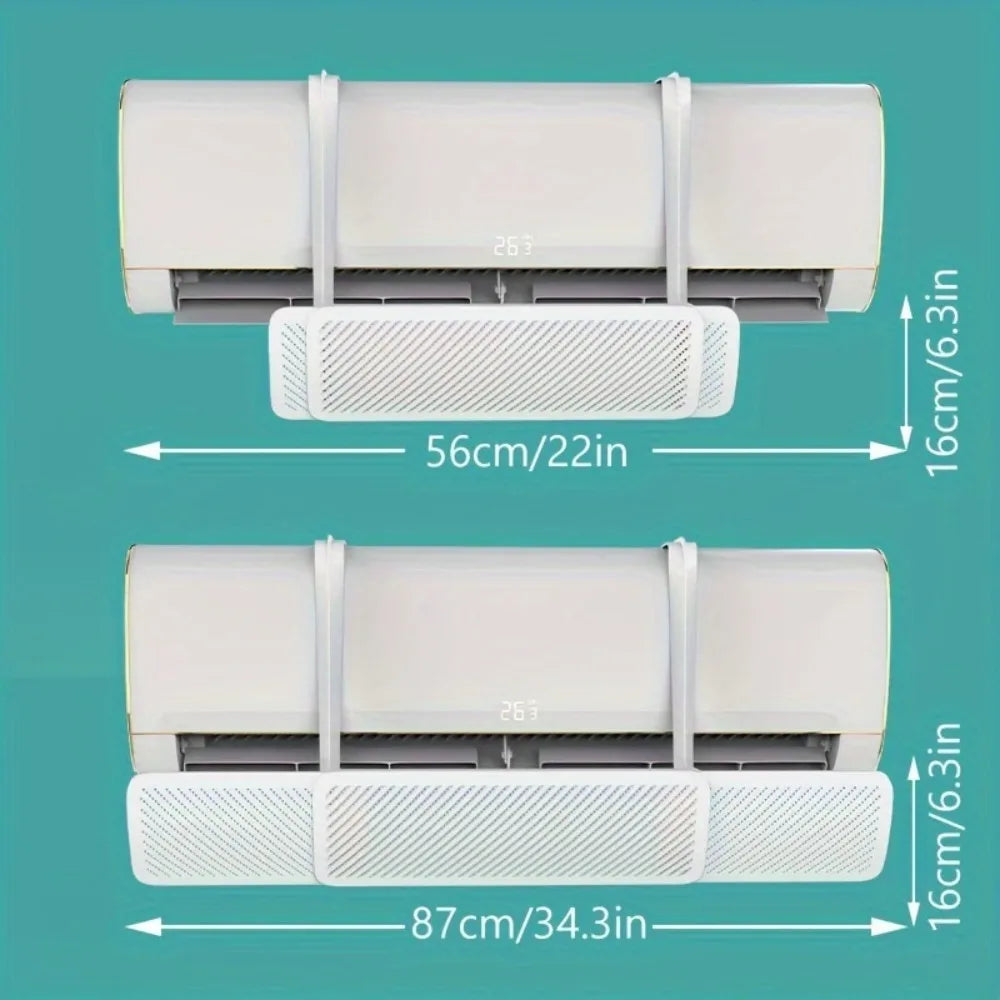Adjustable Air Conditioner Deflector Wall Mount Universal Wind Screen Qme