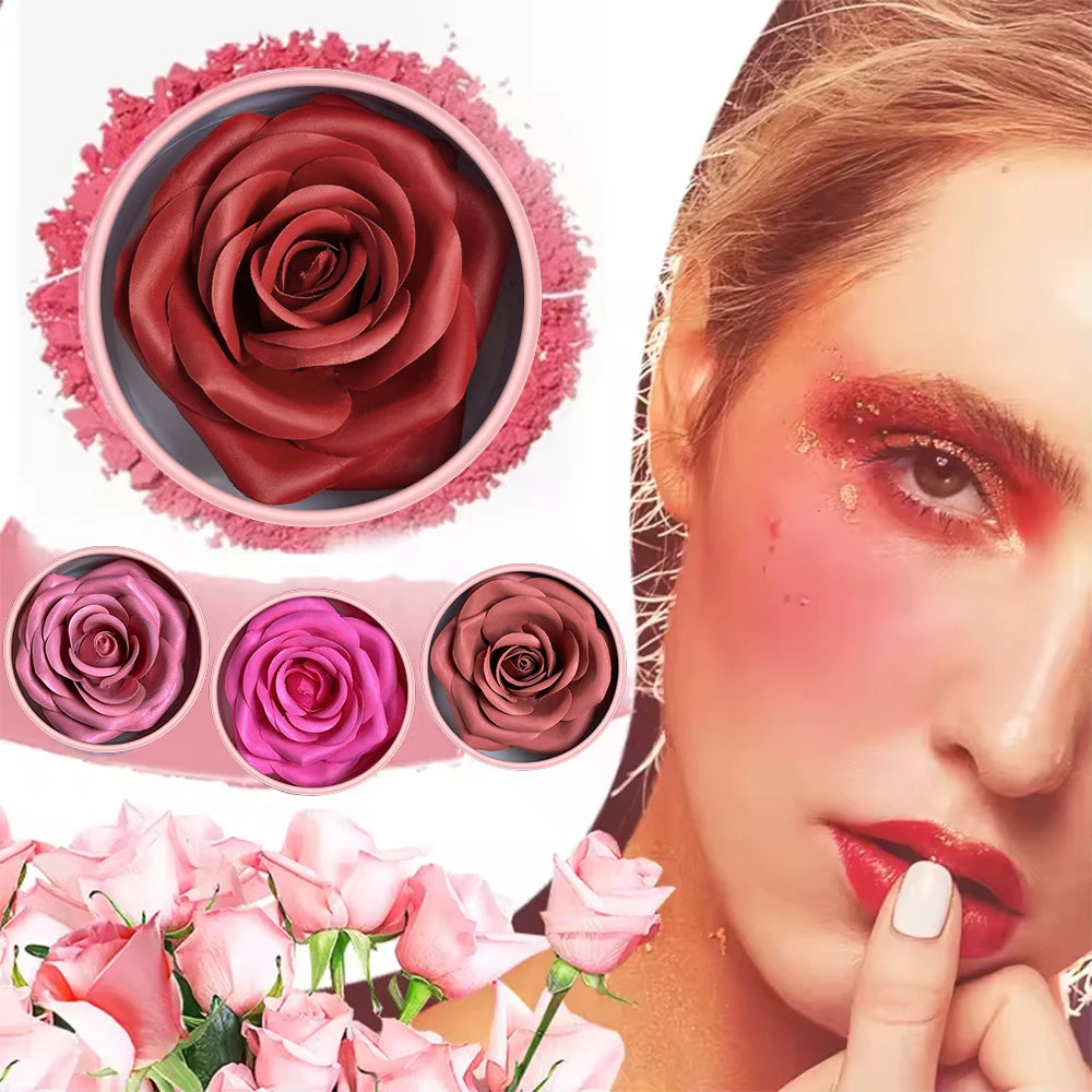 4-color Matte Petal Blush Palette Highlighter Contour Cream Qme