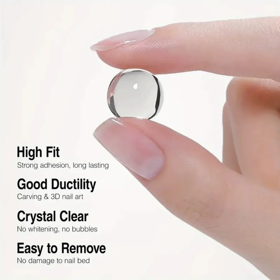 5 3D Clear Nail Gel Art Mirror Powder Create Metallic Qme