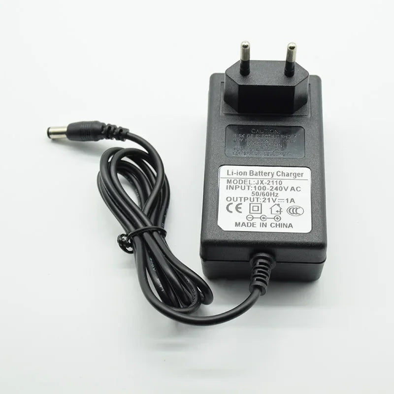 ESCAM Adapter DC 8.4V 12.6V 2A 16.8V 2A 21V 1A Power Supply Charger EU Plug 5.5mm * 2.5mm(2.1mm) 100-240V Battery Qme