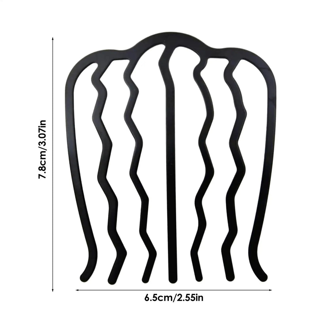 Metal hair side comb hair fork clip teeth hair clip rod for high bun hair U-shaped retro hairstyle hair accessories Qme