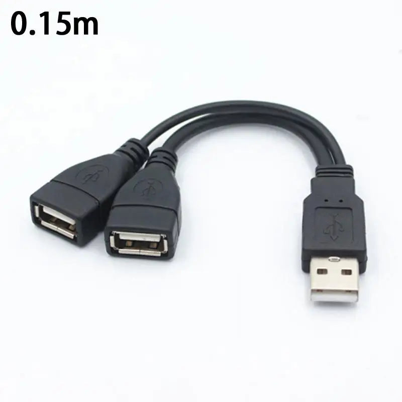 Dual USB Charging Cable 1 2 Offline Fast Data Sync Durable Portable Qme one size A1