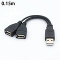 Dual USB Charging Cable 1 2 Offline Fast Data Sync Durable Portable Qme one size A1
